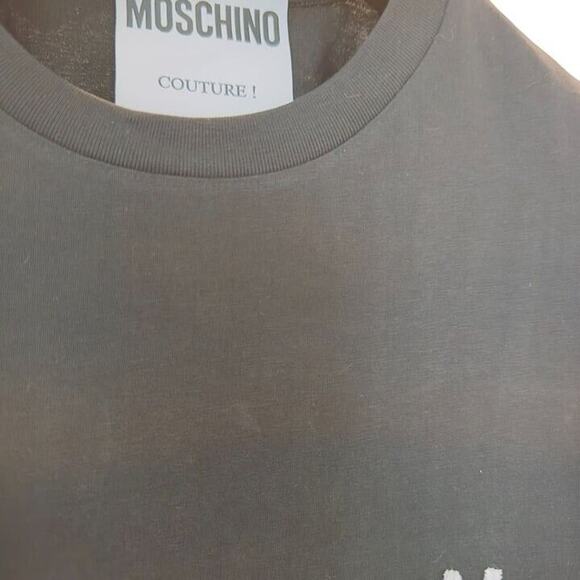 Moschino White Logo Black T Shirt - Picture 3 of 4